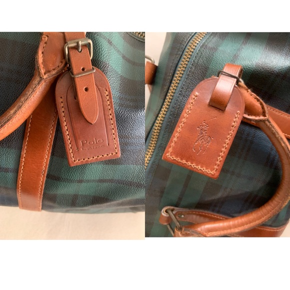 Polo Ralph Lauren Tartan Blackwatch Duffle Weekender Travel Bag - Picture 13 of 16